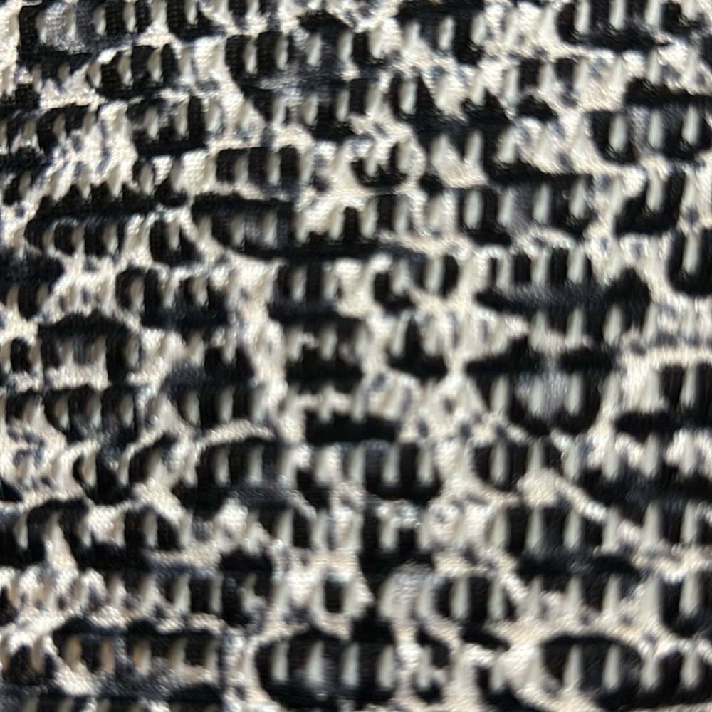 Sheer Open Weave Black And White Open Front Cardi… - image 3